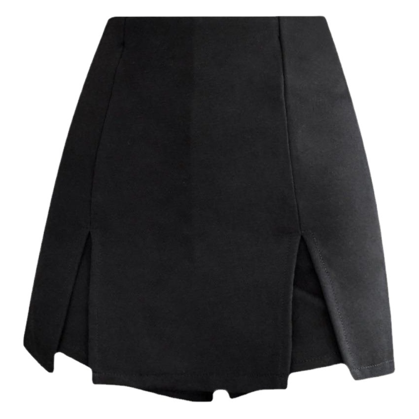 Women's sweet and spicy skirt high waist hip split A- line skirt super shorts autumn hot girl sexy casual hot pants