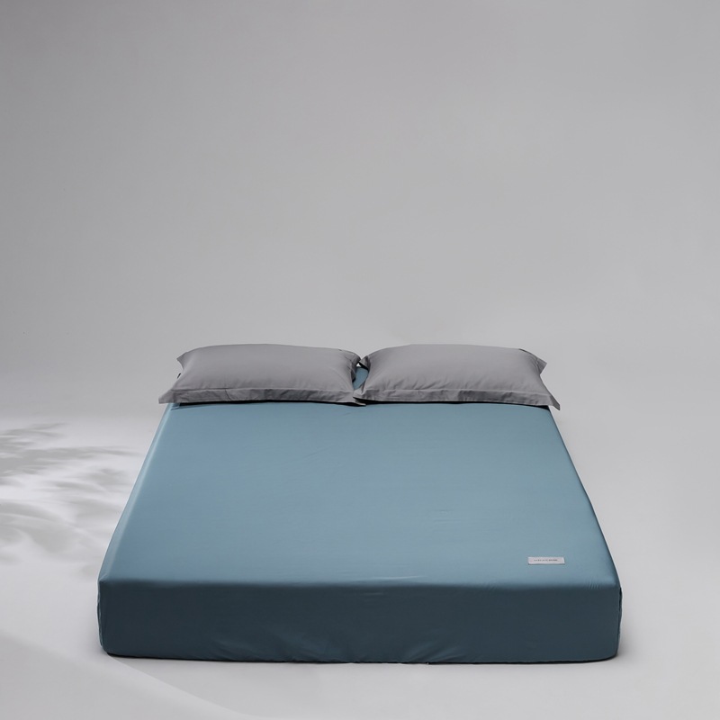 Picture of High-End 100% Long-Staple Cotton Fitted Sheet Single Piece Satin Solid Color Pure Cotton Bed Sheet Mattress Protector Mattress Cover