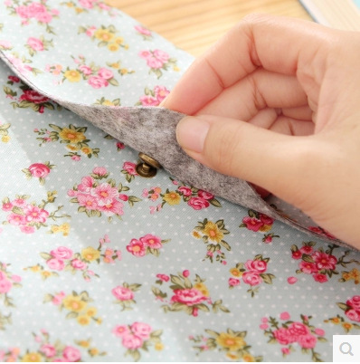 Picture of Elegant File Bag Floral A4 File Bag Felt File Bag A4 Snap Folder Elegant Pencil Bag
