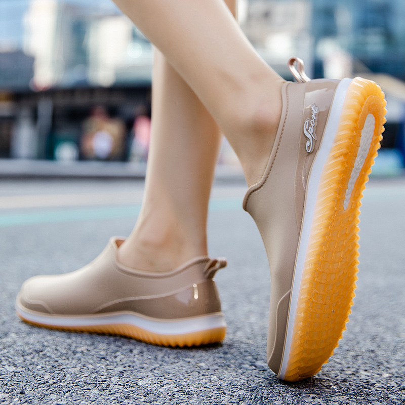 Fashion Shallow Mouth Rain Boots Women's Outer Wear Low Barrel Waterproof Shoes Water Boots Non-slip Four Seasons Rain Boots Short Barrel Rubber Shoes Students Cross Border