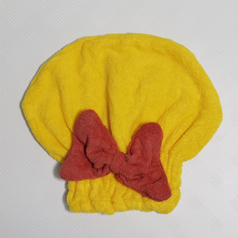Picture of Cross-border Double-layer Thickened Shower Cap Women's Water Absorbent Quick-drying Cap Coral Fleece Hair Dried Towel Towel Wash Headband Hair Dried Cap