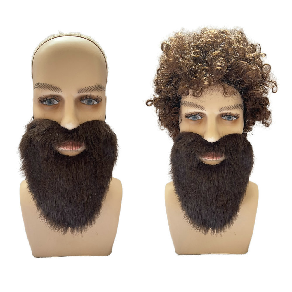 Prom Party Character Dress-Up Party Brown Wig Beard Accessories Funny Beard Beard Beard Beard Beard