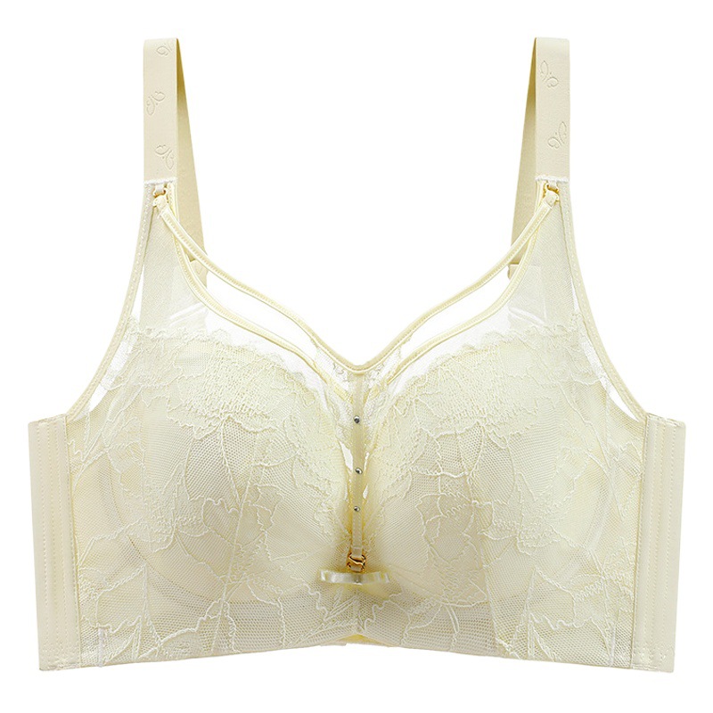 Big chest and small chest underwear full cup thin bra women's ultra-thin push up breast collection anti-sagging anti-exposure