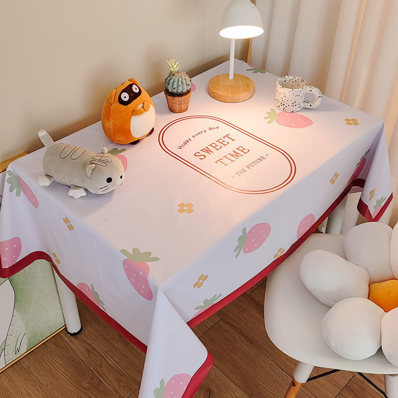 Picture of Tablecloth Waterproof and Oil-proof PVC Coffee Table Table Mat Dining Table Tablecloth Picnic Stall Student Desk Dormitory Decorative Cloth