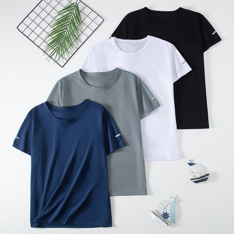 Picture of Overseas Cross-border Summer Children Parent-child Short-sleeved Children to Teenagers Multi-size Boys Quick-drying Sports T-shirt Big Children
