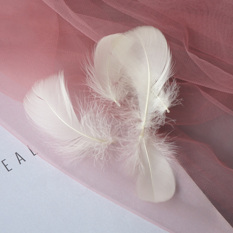 Picture of Manufacturer Wholesale Macaron Colorfulful Small Feather 5-8cm Goose Feather Small Floating Wave Ball Balloon Filling Decorative Material