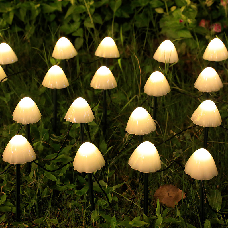 Outdoor solar mushroom led lights night lights courtyard garden lawn floor lights atmosphere layout small lights