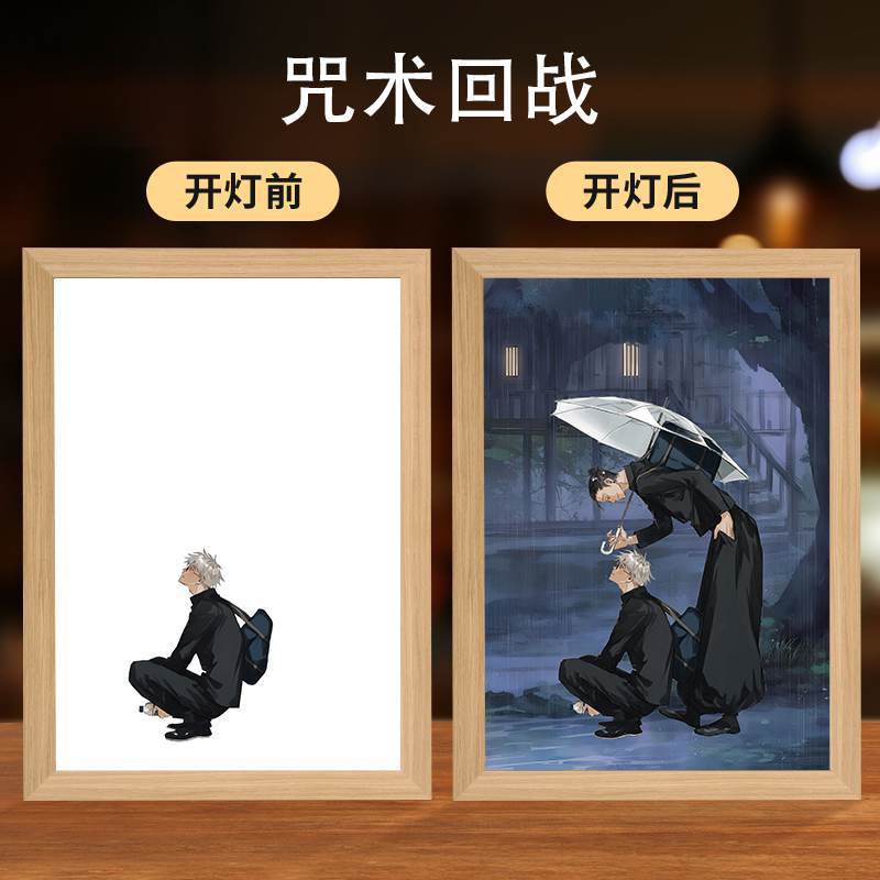 Picture of Spell Return Gojo Satoru Xia Youjie Light Painting Animation Two-Dimensional Bone Worker Creative Night Light Setup