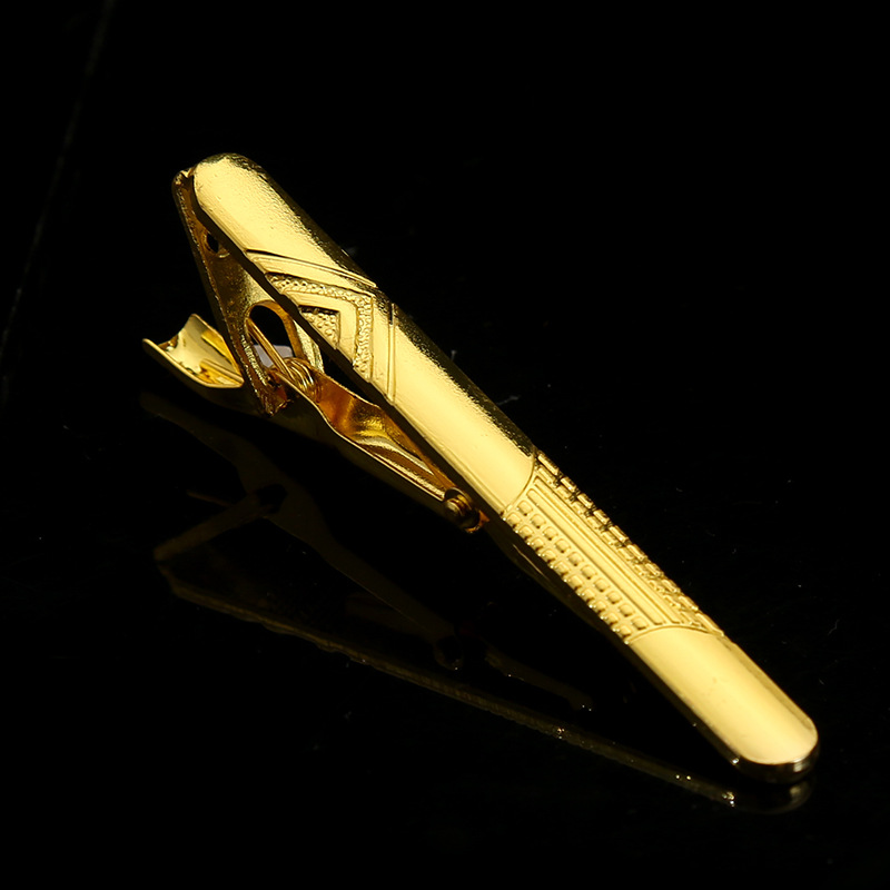 Picture of Men's fashion business simple trendy pure metal tie clip geometric high-end men's personalized suit accessories collar clip