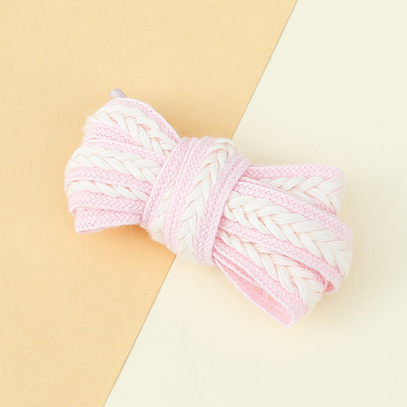 Picture of Marshmallow Two-Color Wheat Ear Shoelaces 1.5cm Casual Shoes Sneakers Twist Woven Cotton Shoelaces Ready for Cross-Border Wholesale