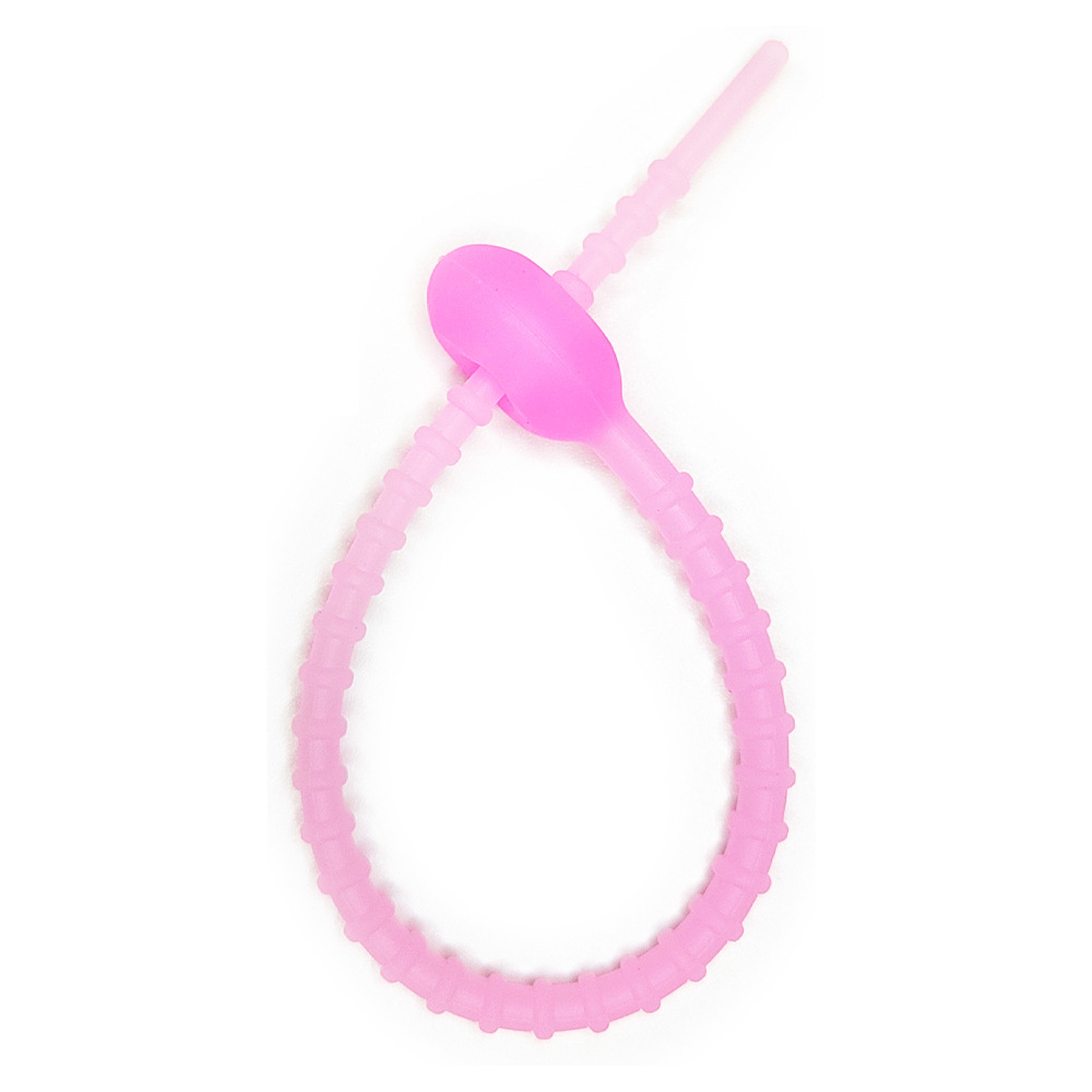 Picture of 215mm silicone cable tie data line storage finishing winder DIY key chain jewelry pendant color lanyard