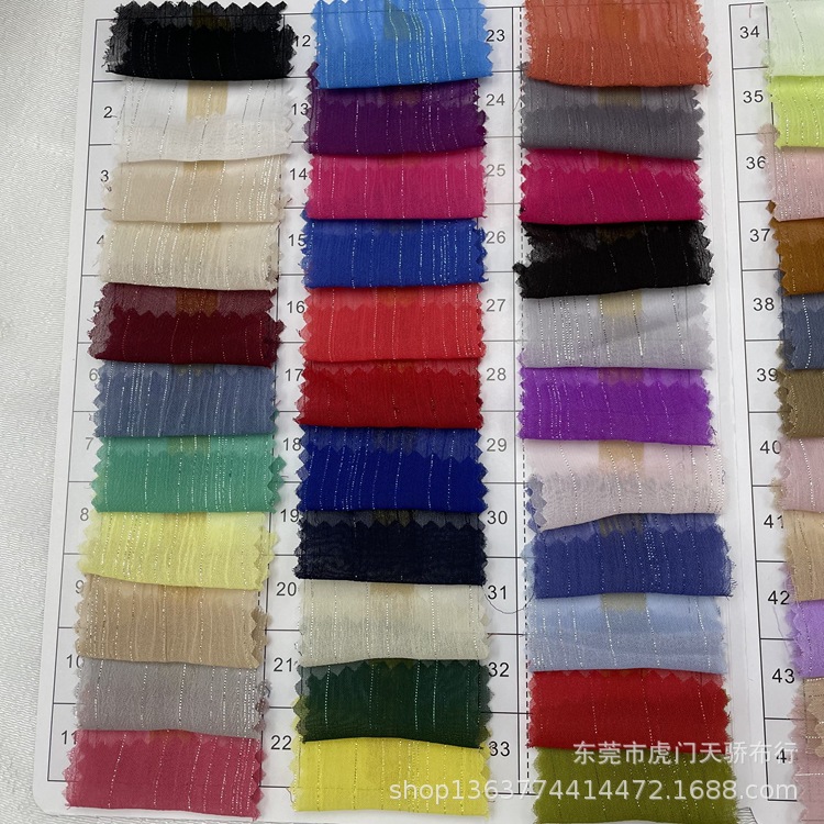 Woven Chiffon Silver Silk Fabric Chiffon Beauty Strip Silver Silk Wrinkle Silver Silk Chiffon Wrinkle Dress Hanfu Tang Dress