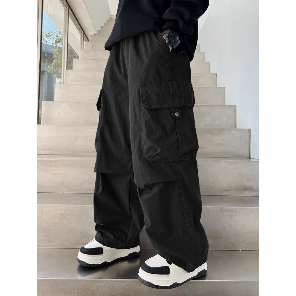 Picture of Children's Fashion Sports Pants 2025 Spring and Autumn New Style Middle and Large Children's Casual Pants Boys' Wide Leg Workwear Long Pants