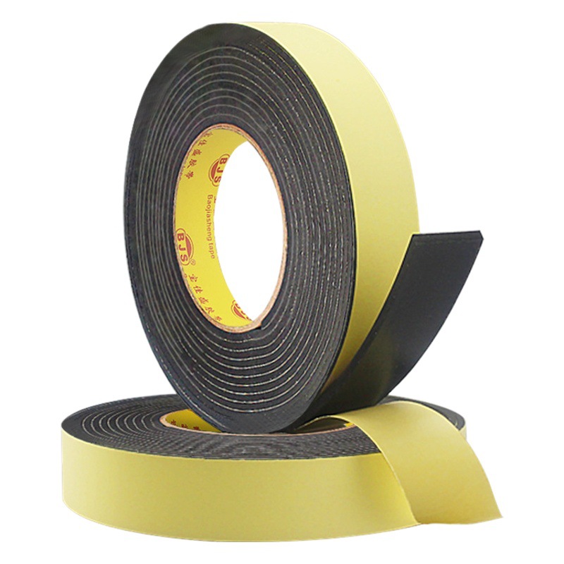 EVA black single-sided sponge tape waterproof shockproof anti-aging foam tape 1 2 3 5mm thick factory supply