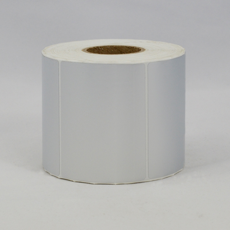 Picture of Wholesale dumb silver dragon sticker 80*30 40 50 60 70 PET blank label two-dimensional code sticker