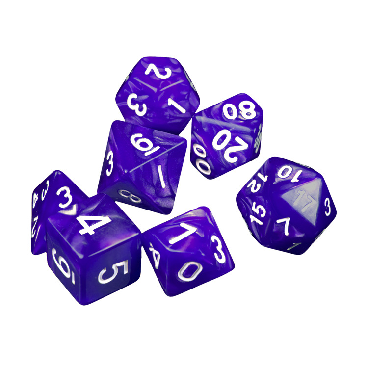 Picture of Run group color multi-sided dice multi-sided digital dice acrylic dice game multi-sided color 7 sets