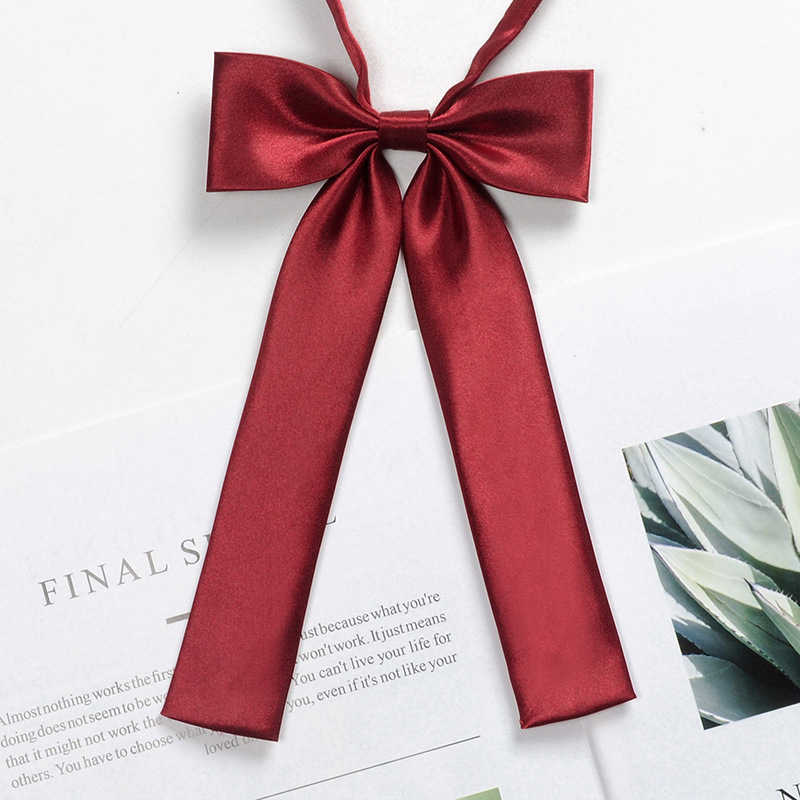Picture of Jk Bow Tie Women Japanese Uniform Small Tie School Uniform Shirt No-Sew Sailor Collar Floral College Style Bow Ribbon