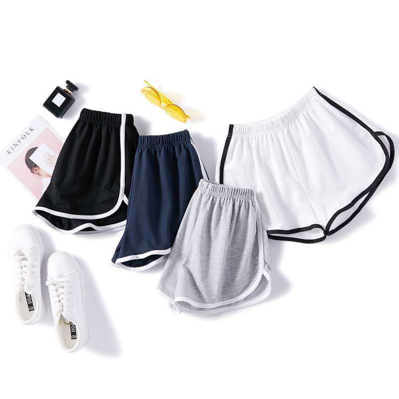 Sports Simple All-match Girl's Korean Shorts Women's Summer Running Yoga Wide Leg Hot Pants Trendy Casual Home Pajama Pants for Summer and Autumn