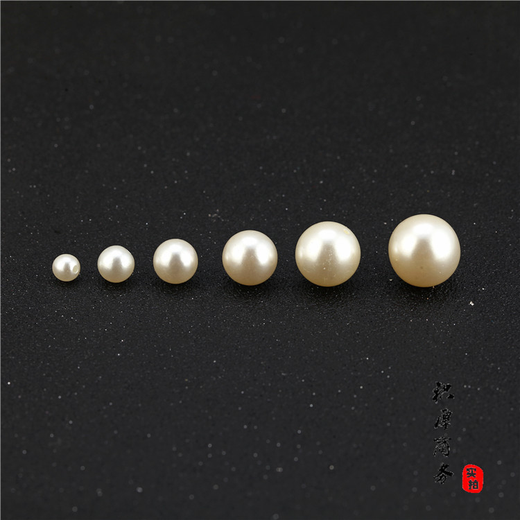 Picture of New Pearl Rivets Abs Single Hole Half Hole Imitation Pearl DIY Hand-Pressed Beading String Base