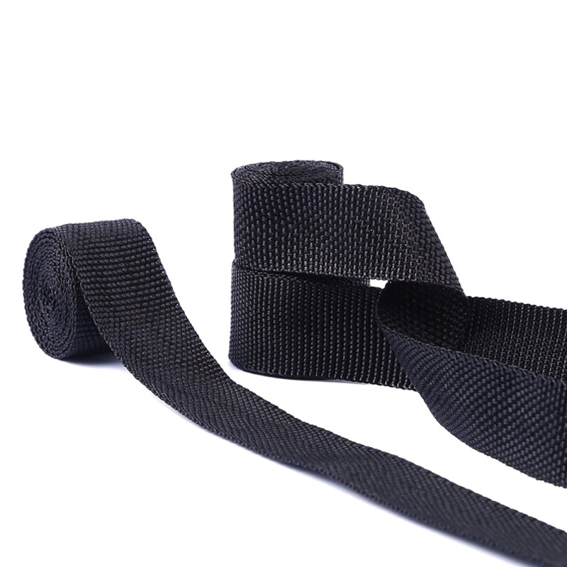 900d Plain PP Polypropylene Thickened Wrap 1.5-2.0-2.2-2.5-3.0CM Black and White Color Box Ribbon