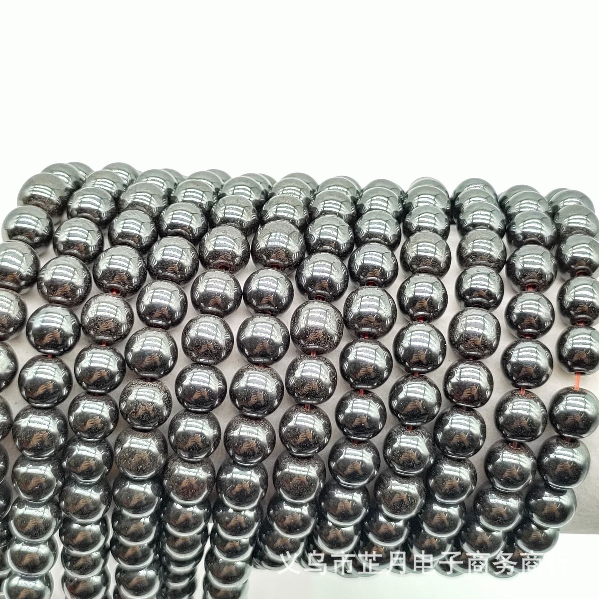 Picture of Zhiyue black gall stone loose beads jewelry accessories DIY beaded bracelet necklace iron ore with magnetic round beads hematite