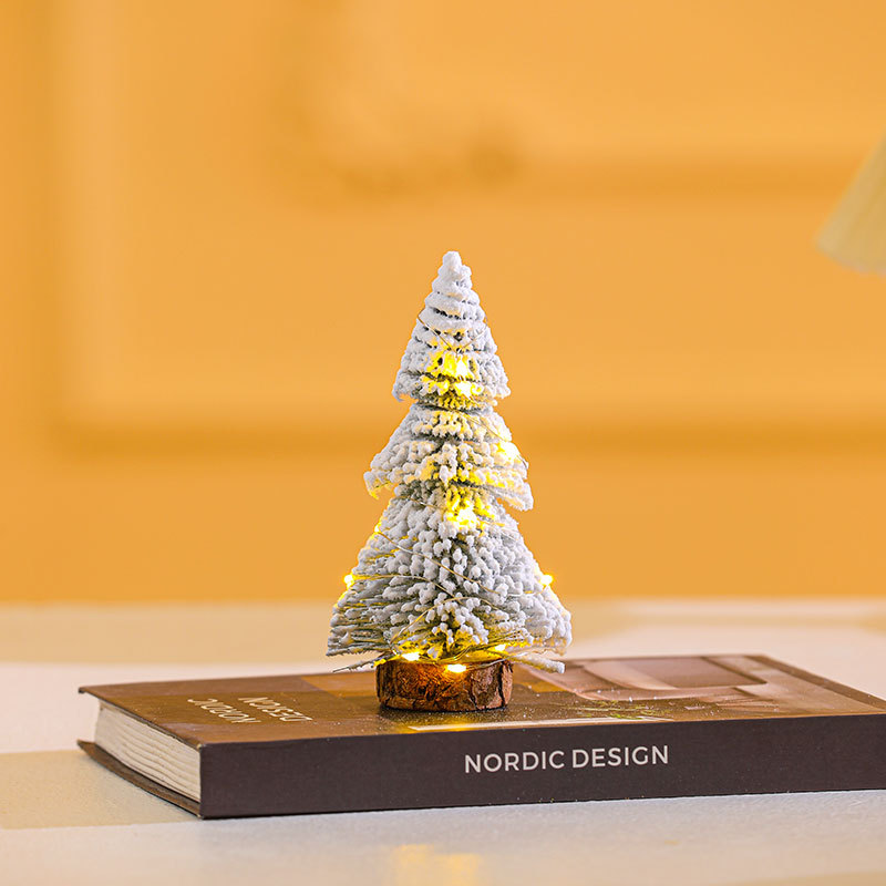 Picture of Mini Christmas tree Christmas Cedar desktop white pine needle tree window decoration Christmas gift Christmas decorations