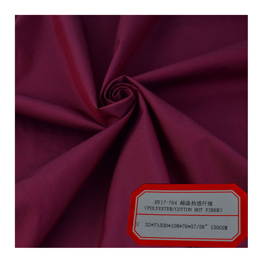 Cotton Polyester Thermal Fiber Cotton Polyester Fabric Big Red Heating Fabric Heating Wire Fiber Women's Clothing Fabric