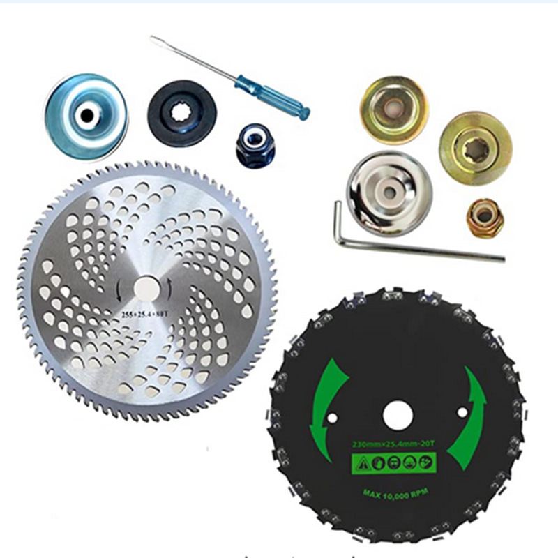 Factory direct chain plate grass head 20 tooth cutter plate 9 inch chain serrated blade grass head mower accessories