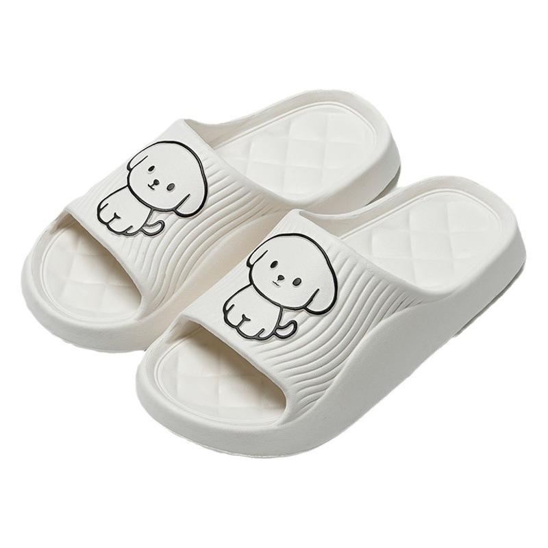 Summer slip-on slippers women's indoor home bathroom bath non-slip home outdoor soft bottom men's summer