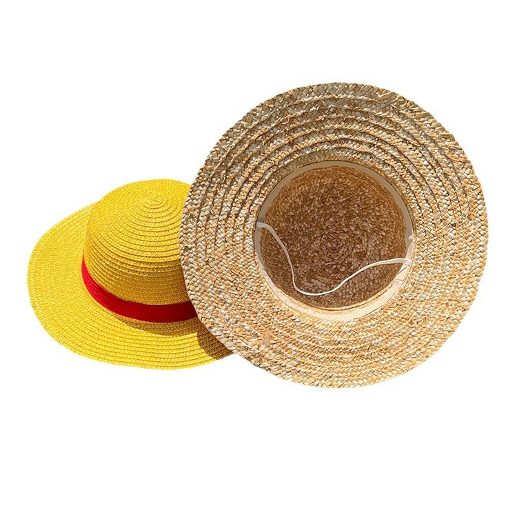 Picture of One Piece Luffy Beach Hat Children's Outdoor Sunshade Straw Hat Male and Female Students Travel Straw Hat