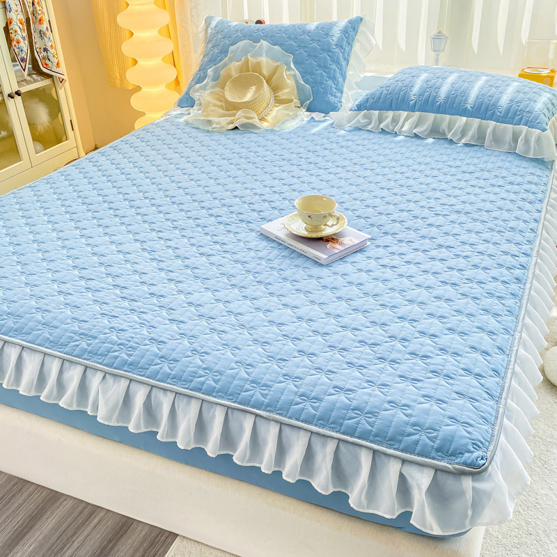 Picture of Class A Thickened Bed Cover Padded One-piece Bed Cover Nantong Hotel Simmons Mattress Protective Cover All-inclusive Non-slip Bed Sheet