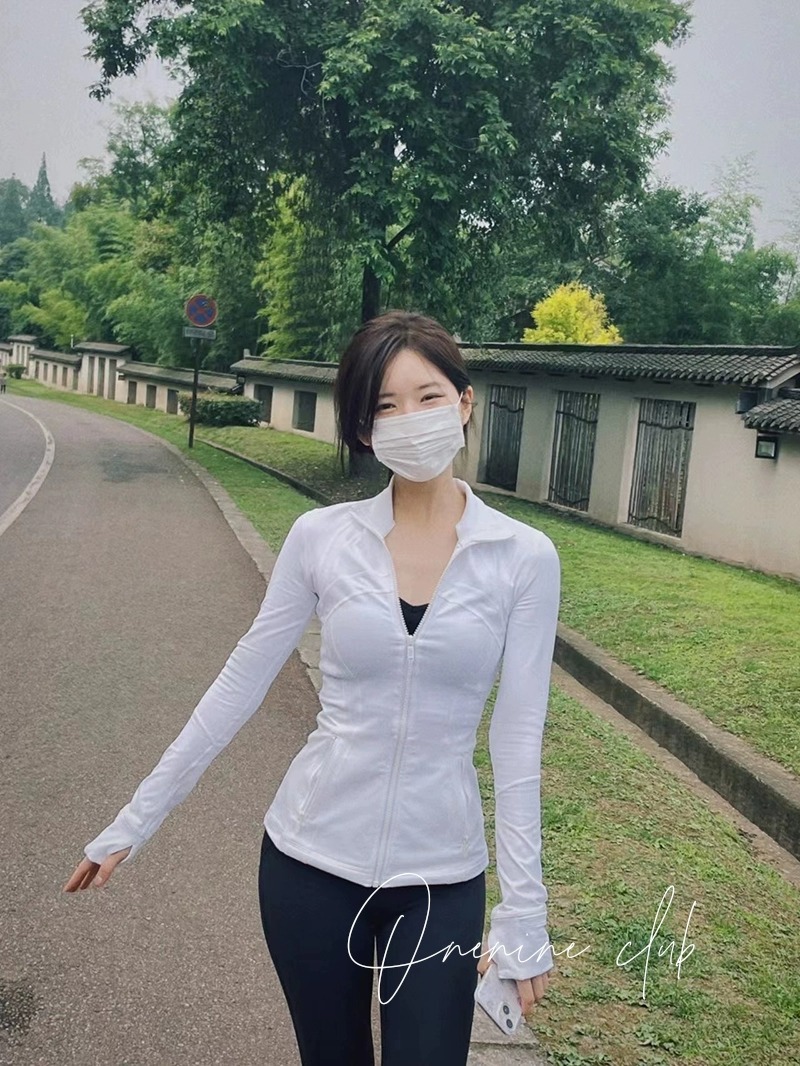 Picture of Lulu Same Style Spring and Autumn Women's Sports Jacket Yoga Clothes Top Casual Outdoor Collar Long Yoga Long Sleeve Jacket