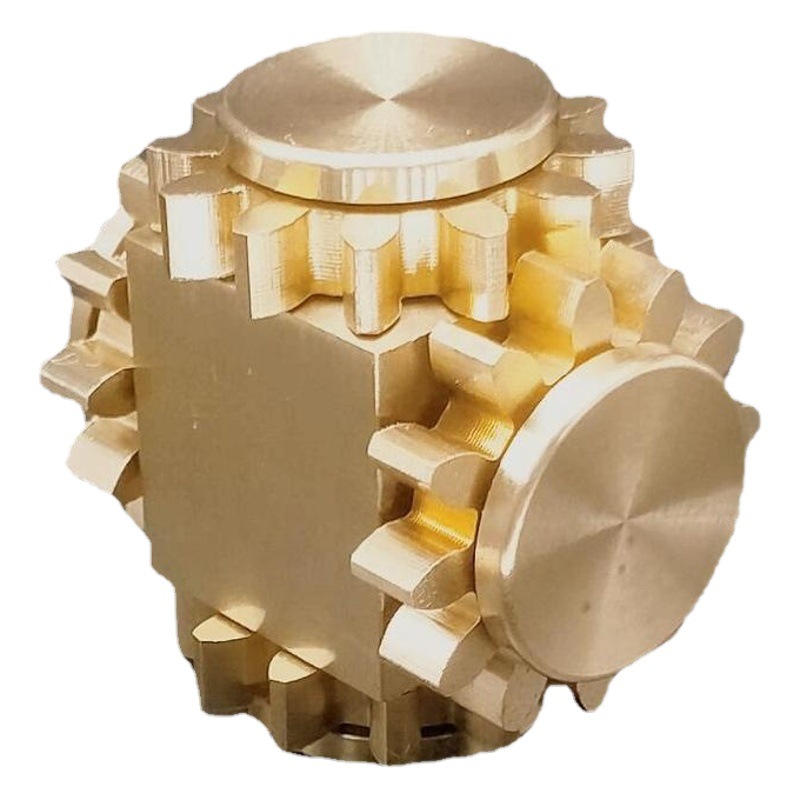 Brass Fingertip Gyro Gear Rubik's Cube Leisure Decompression Toy Student Relaxation and Decompression Artifact Precision Cutting Process