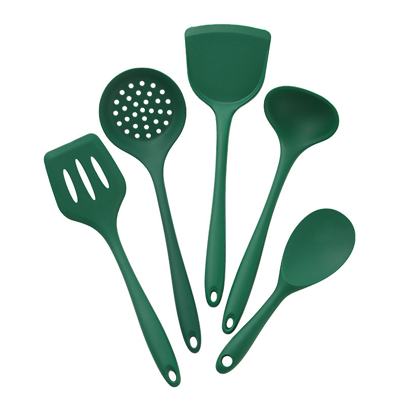 Picture of Wholesale household non-stick pan silicone chinese shovel high temperature resistant shovel spoon suit colander soup spoon suit kitchenware five-piece set