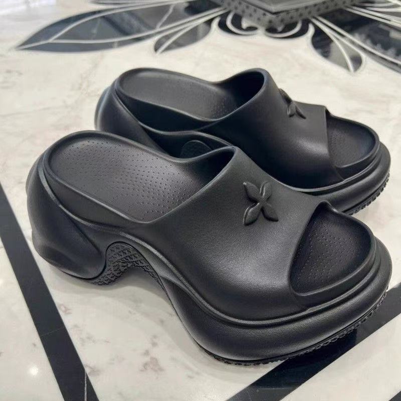 Thick Slippers High Heel Slippers EVA Slippers Women's Outwear Slippers Women's Home Sandals Slippers Women's Beach Shoes