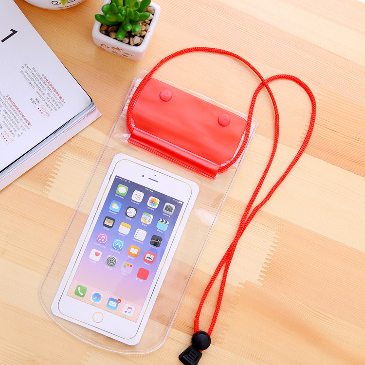 Picture of Double-layer Thickened Barrier-free Mobile Phone Waterproof Bag Transparent Waterproof Mobile Phone Case Large Takeaway Mobile Phone Waterproof Han Proof Bag