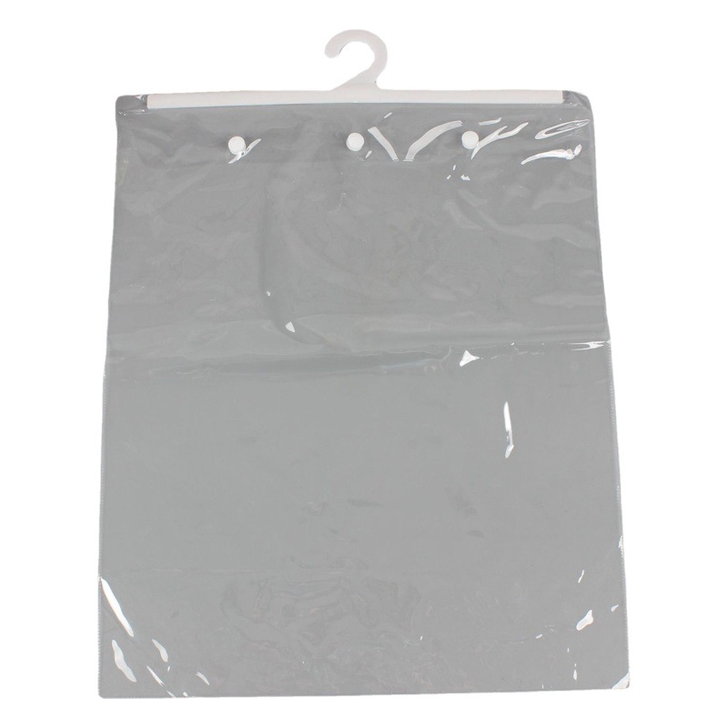 Hook bag PVC transparent bag large size button self-sealing bag large wholesale storage bag pvc transparent bag