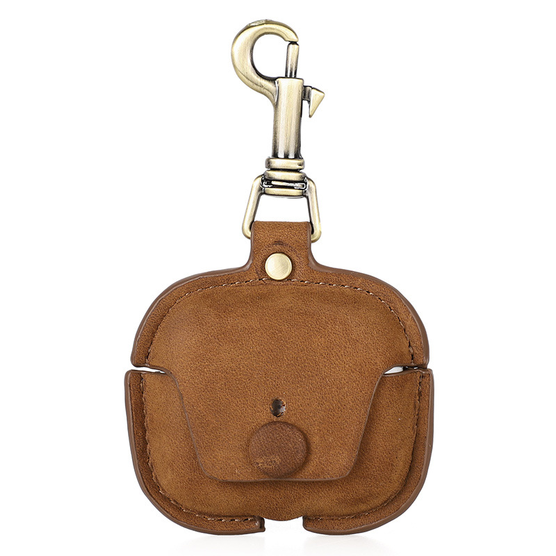 Picture of Suitable for airpods3 Protective Case Leather Hanging Buckle Portable Drop-resistant Apple Third Generation Bluetooth Headset Leather in stock
