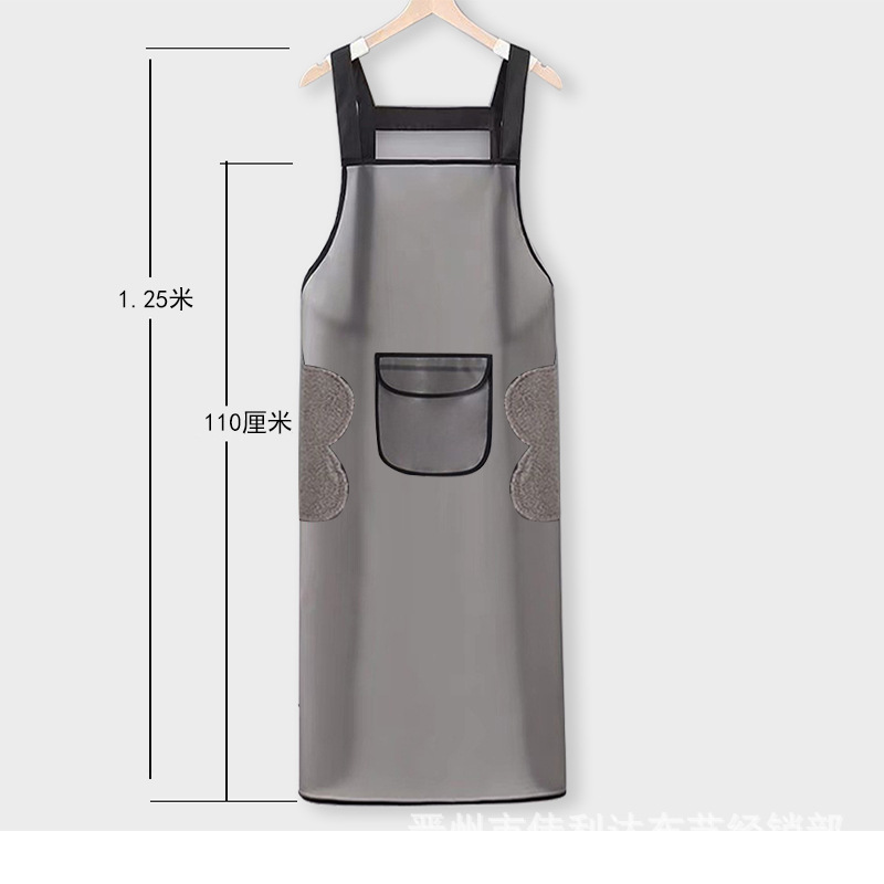 Picture of Long waterproof oil apron adult household kitchen cooking large men's and women's aquatic dishwashing restaurant work clothes wholesale
