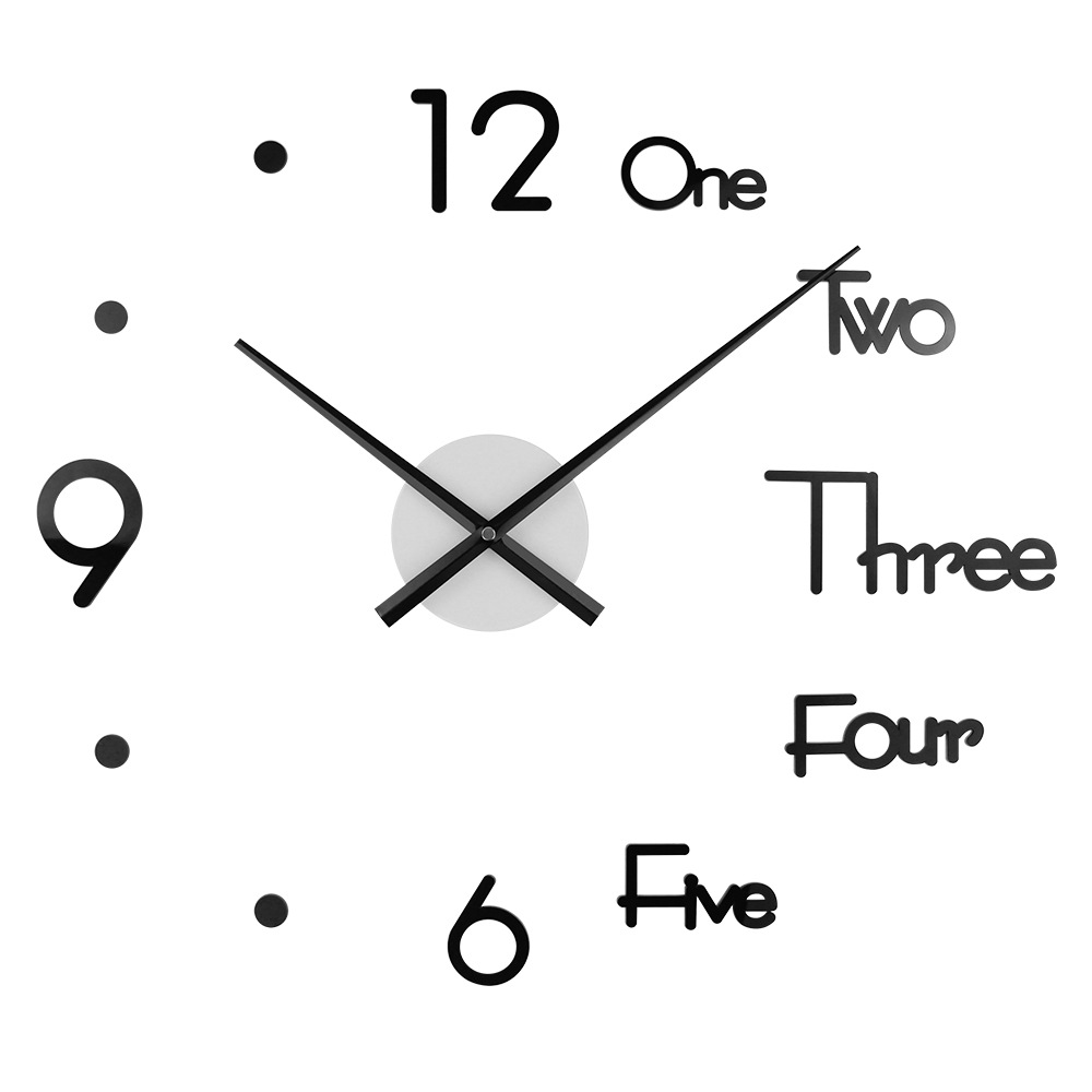 1 piece on behalf of the hair oversized creative wall clock art clock mute clock digital DIY clock explosion wholesale