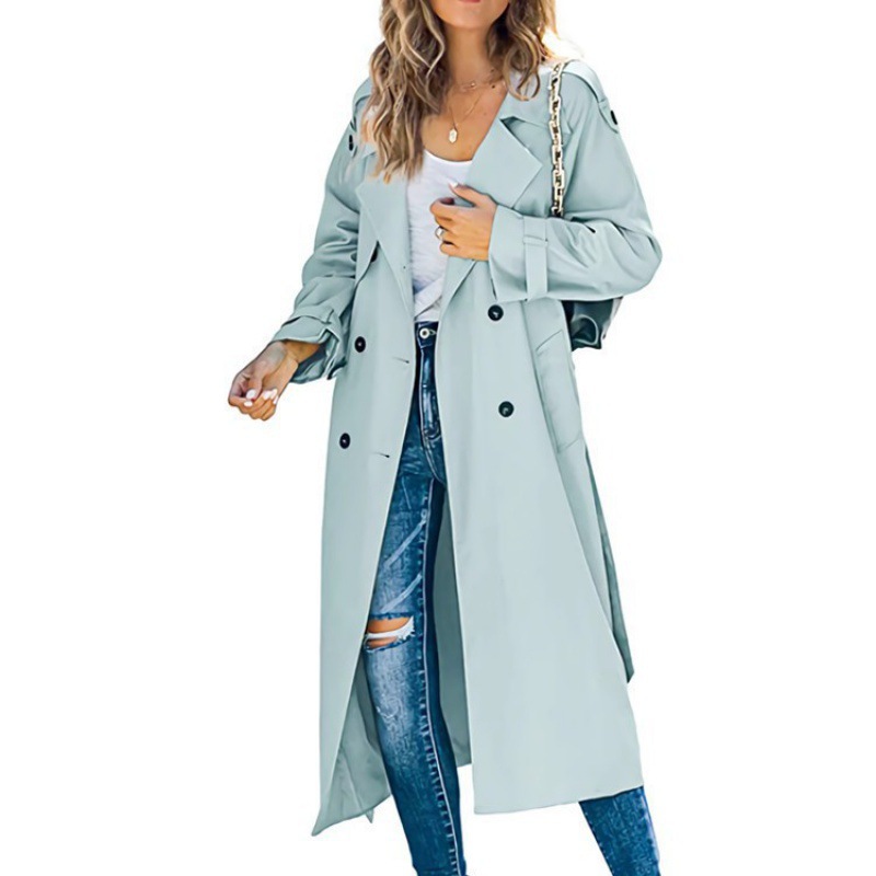 Picture of In stock! Amazon independent station cross-border European and American women's winter and autumn trench coat foreign trade 2023 coat