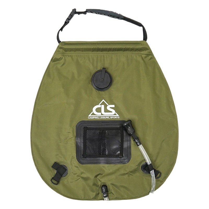 Outdoor 20L bath bag rotating faucet self-driving camping solar hot water bag portable bath drying water storage bag