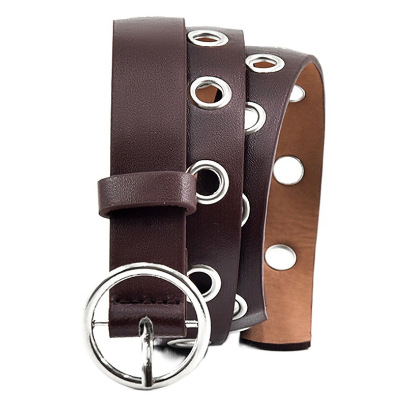 2022 European and American popular trend belt fashion single row Air eye chain terms Korean punk style ladies belt