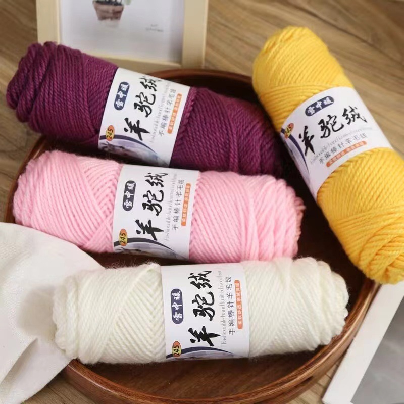 Alpaca Coarse Wool Hand-Woven Wool Twig Hand-Woven Woolen Wool Thick Needle Coat Scarf Line