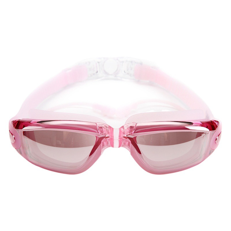 Swimming Goggles Women's Myopia High-definition Waterproof Anti-fog Men's Swimming Glasses Large Frame Flat Light Swimming Cap Swimming Bag Set Equipment