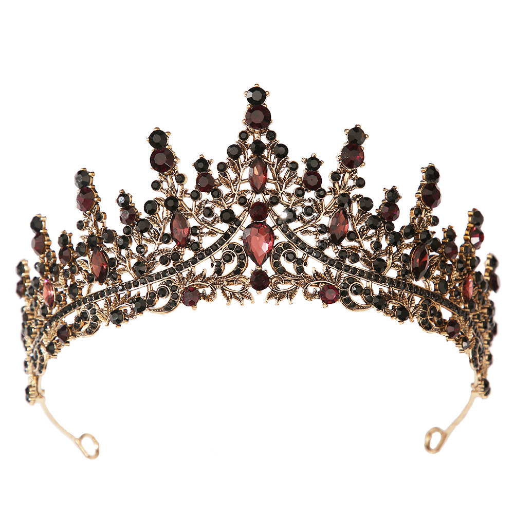 Picture of Bridal Crown New European-style headdress alloy with rhinestone crystal wedding dress accessories Amazon hair accessories