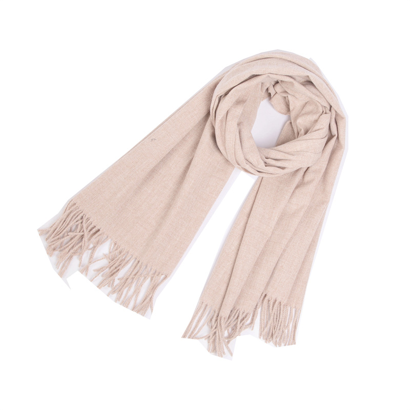 Picture of Foreign trade Europe and the United States new autumn and winter scarf women's polyester thorn hair tassel solid color scarf shawl dual-use manufacturers wholesale