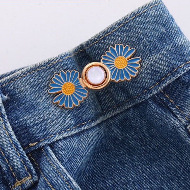 Picture of Chinese Knot Waist Buckle Pair Buckle Flat Bottom Removable Nail-free Seam-free Button Girl's Trouser Skirt Waist Size Change Artifact