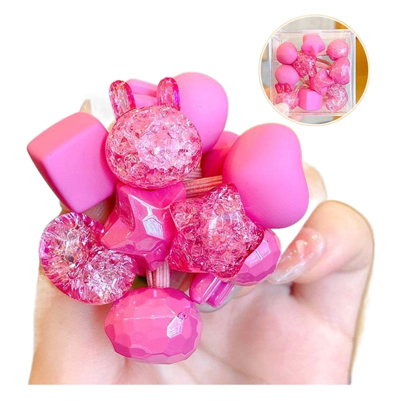 Children's Rubber Band Little Girl's Canned Hair-free Rubber Band Girl's Ball Head Rope Cute Cartoon Hair Rope Headwear