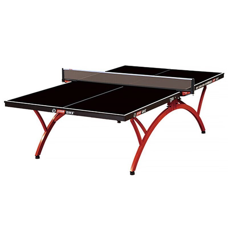 Picture of Red double happiness table tennis table indoor household standard game small rainbow foldable T2828 table tennis table